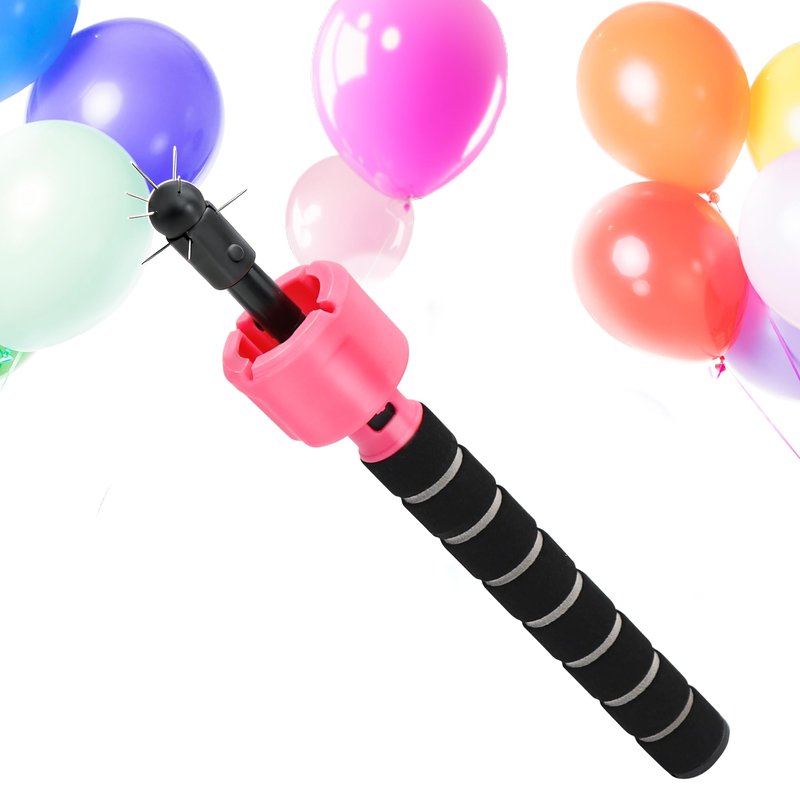 VIFUME Balloon Popper Tool with 360° Surround Tip, Telescopic Aluminum Rod (9–28.5 Inches), Adjustable Balloon Cleanup Stick with Safety Cap for Party & Event Decoration