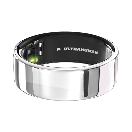 Ultrahuman Ring AIR- Sleep-Tracking, Movement & Recovery,HRV, 6 Days Battery Life with Lifetime Free Subscription (Space Silver, 5)