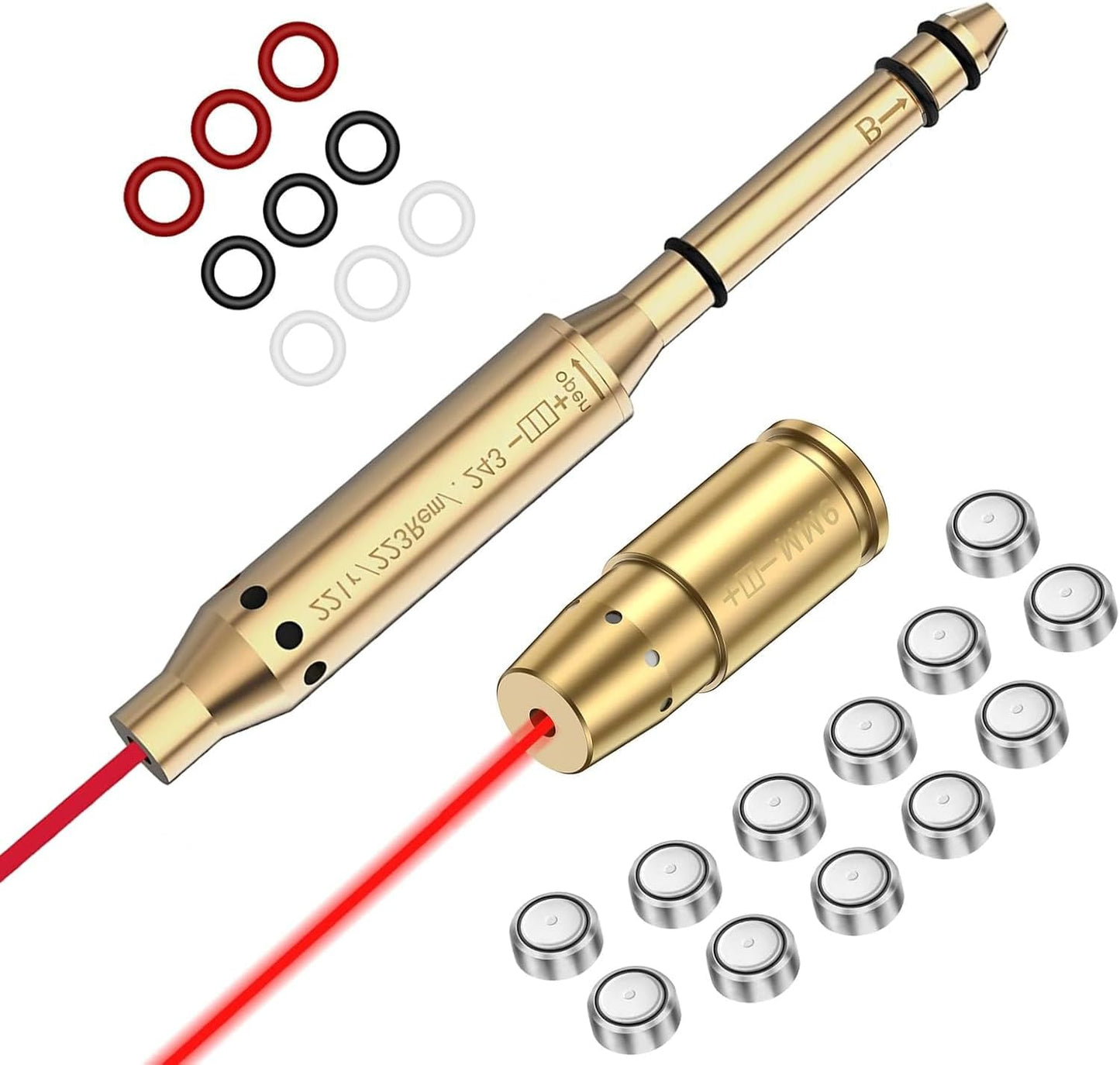 Bore Sight Cal 223 | 5.56mm, 300 Win Mag & More - Red Dot Boresighter with Batteries