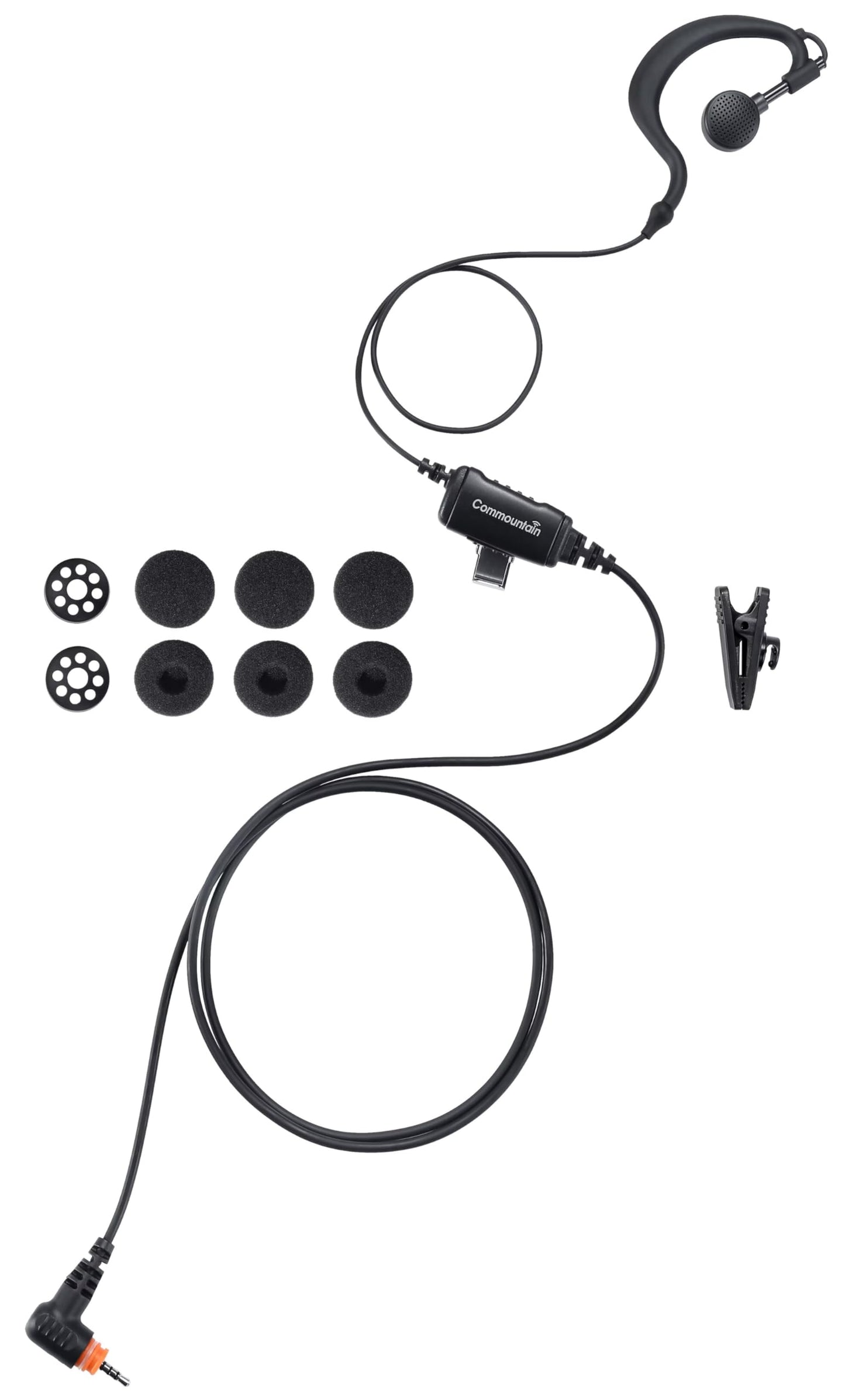 Commountain SL300 SL3500e Earpiece with Mic Compatible for Motorola Radios TLK 100 TLK 110 SL7550 SL7550e SL7580 SL7580e SL7590 SL7590e SLN 1000, TLK100 TLK110 SLN1000 SL Series, G Earhook Headset