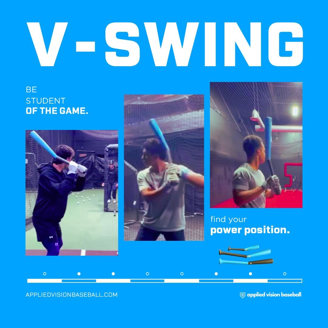 Baseball & Softball Swing Trainer - Applied Vision Sports V-Swing Batting Aid for Improved Performance