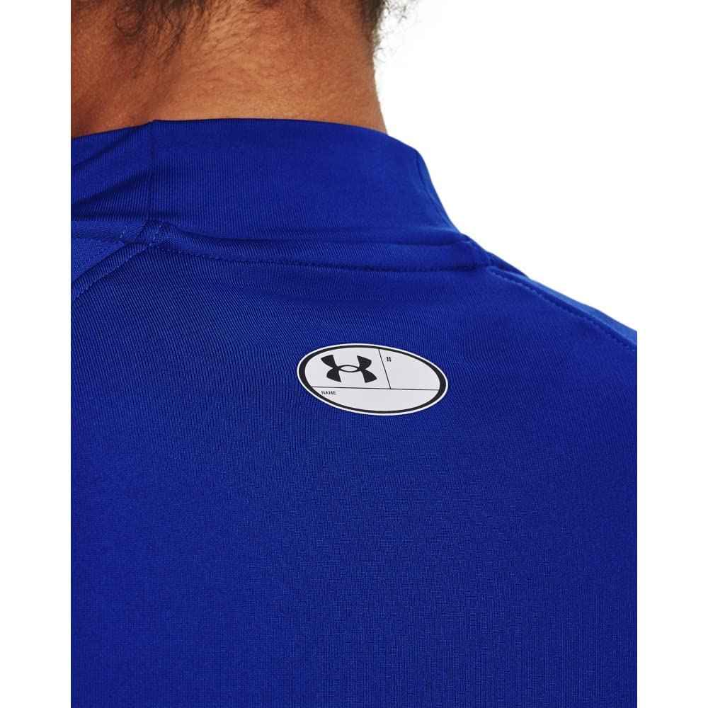 Under Armour Womens Authentics Mock Neck T-Shirt, Royal (400)/Black, Medium