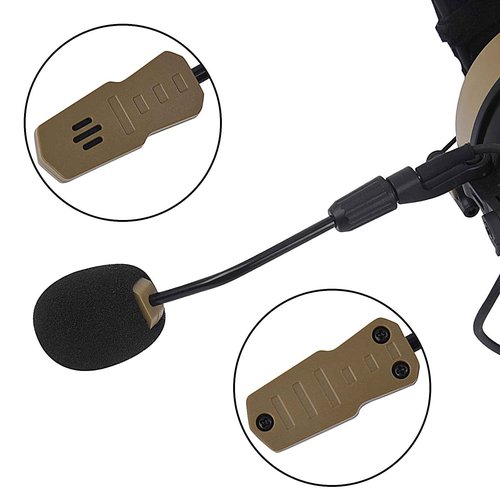 Pdflie 26dB Noise Cancelling Military Airsoft Communication Headphone Tactical Earpiece with U94 Ptt Mic for HYT Radio Hytera BD502 BD502i BD552i BD612i PD402i PD482i PD502i TC508 (NATO US Wired)