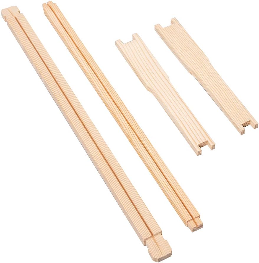 BeeCastle Beehive Frames - 10 Pack Wooden Frames with Beeswax Coated Foundations | 9-1/8 Inch Yellow