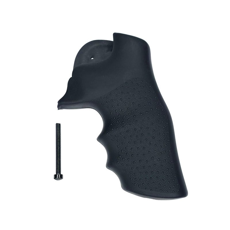 Hogue OverMolded Rubber Grip for Dan Wesson Small Frame .357 (Square Tang), Black - 57000