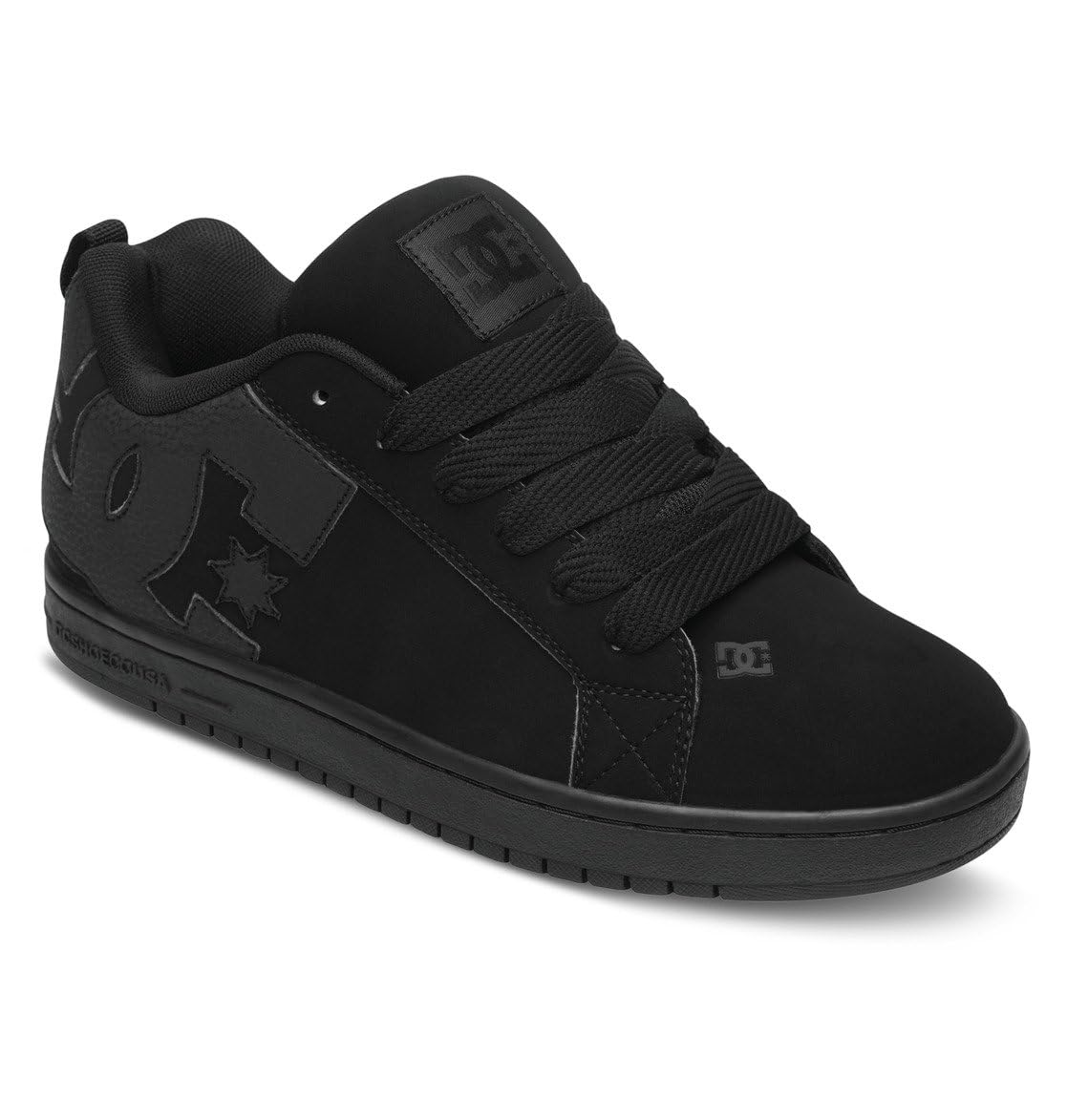 DC Men's Court Graffik Skate Shoe, Black/Black/Black, 13 D D US