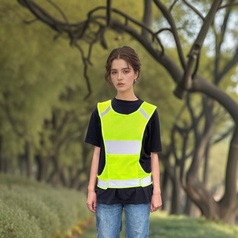 IDOU 2PACK Reflective Vest Safety Running Gear with Pocket, Ultralight &Adjustable Waist&360°High Visibility for Running,Jogging,Biking,Motorcycle,Walking,Women & Men/L