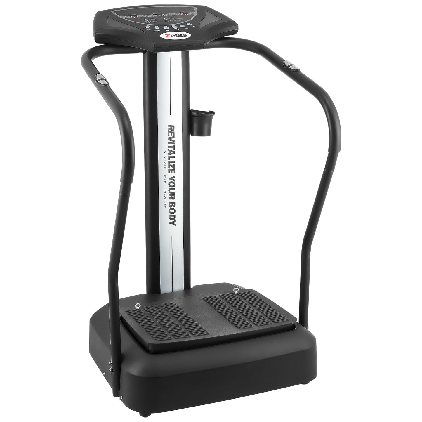 ZELUS Whole Body Vibration Plate, 500W Vibration Plate Exercise Machine with 99 Levels 3 Preset Modes & 2 Resistance Bands, Training Fitness Vibration Platform Machine for Home Gym with 330lb Capacity