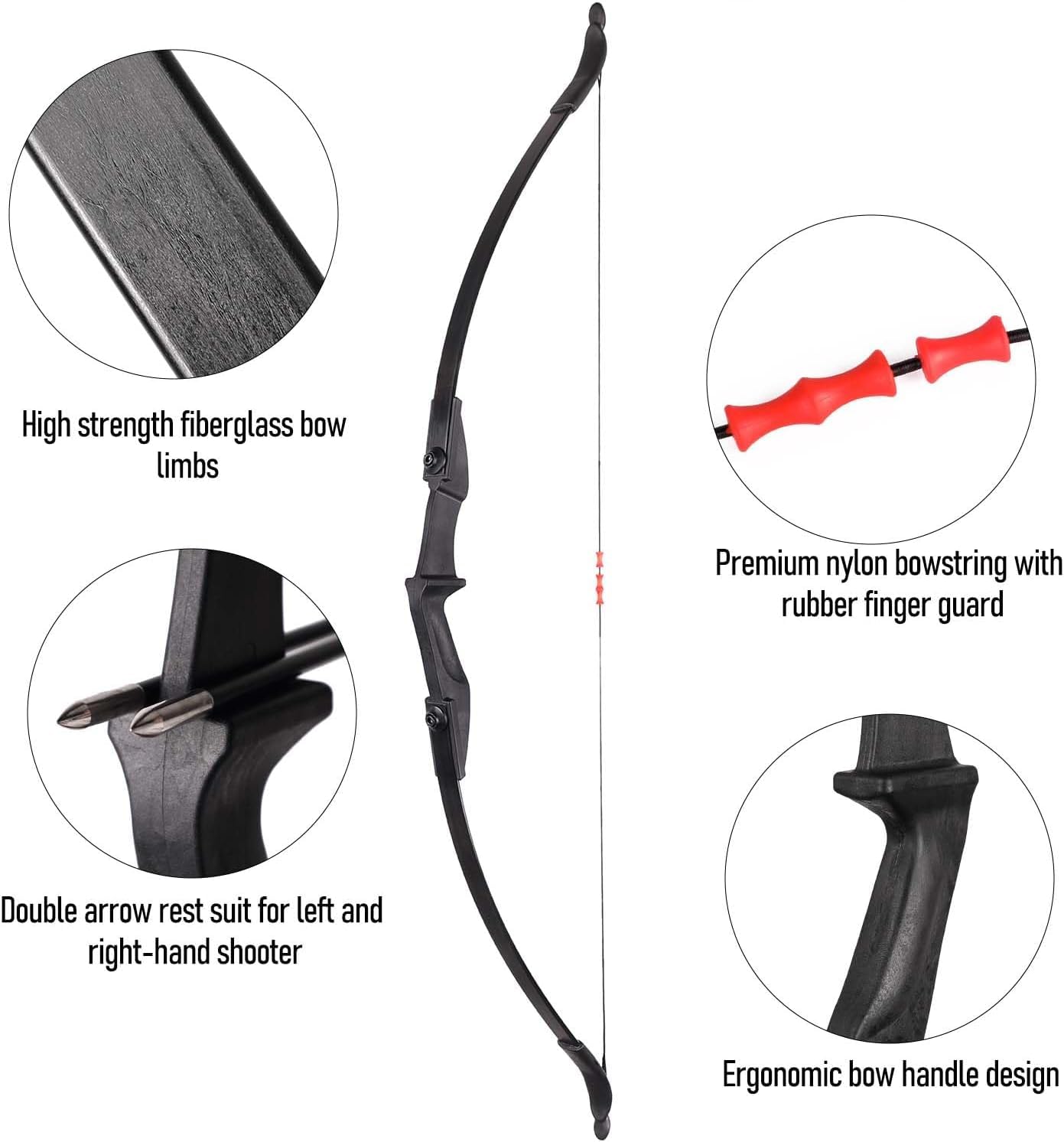 LWANO Archery Recurve Bow and Arrow Set for Adult/Youth/Teens Beginners