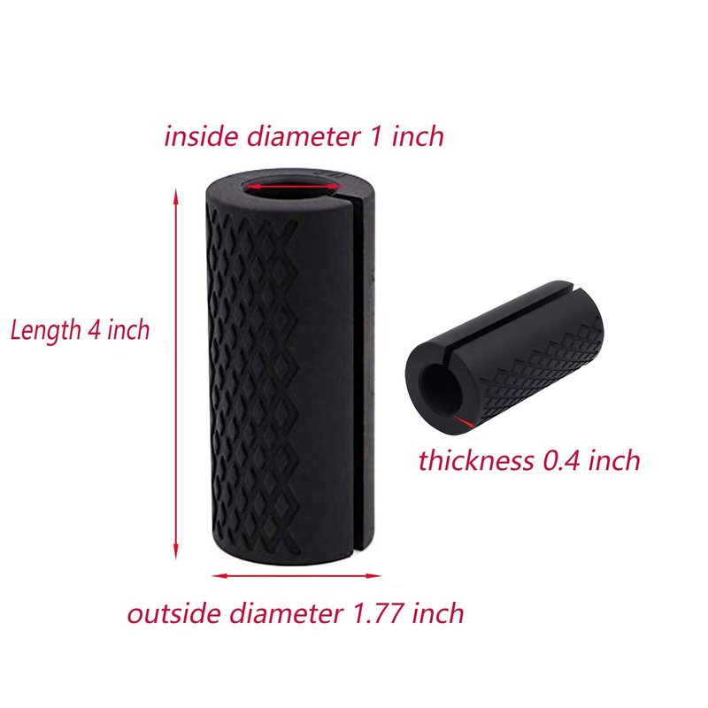 IADUMO Weight Bar Grips,Barbell Grip for Dumbbells,Thick Dumbbell Handles Grips for Weight Lifting Cable Attachments and Fitness Training (Black)