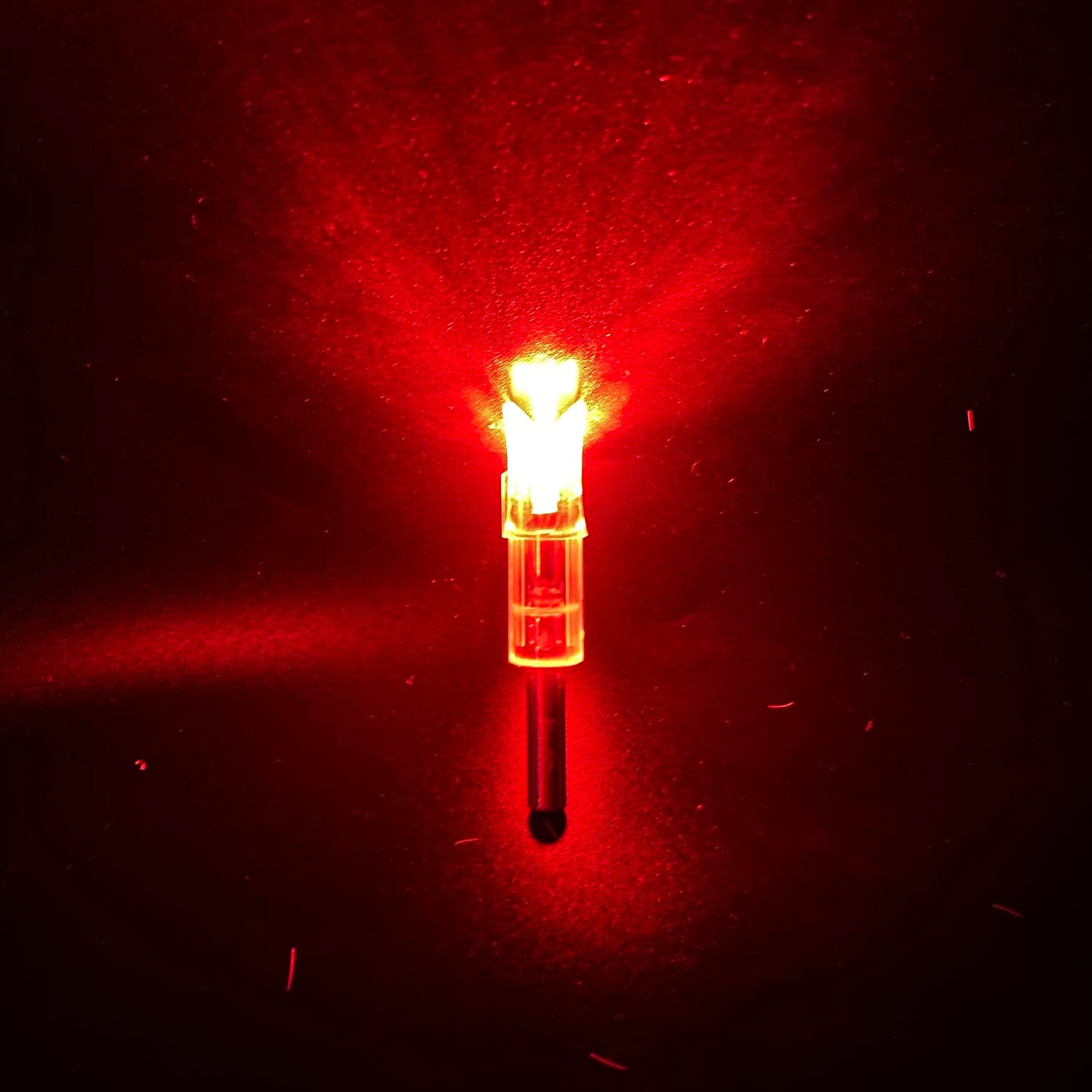 KEAUP 6PCS Lighted Nocks for Crossbow .300/7.62mm Inside Diameter Lighted Arrow Nocks for Archery Hunting (Red)