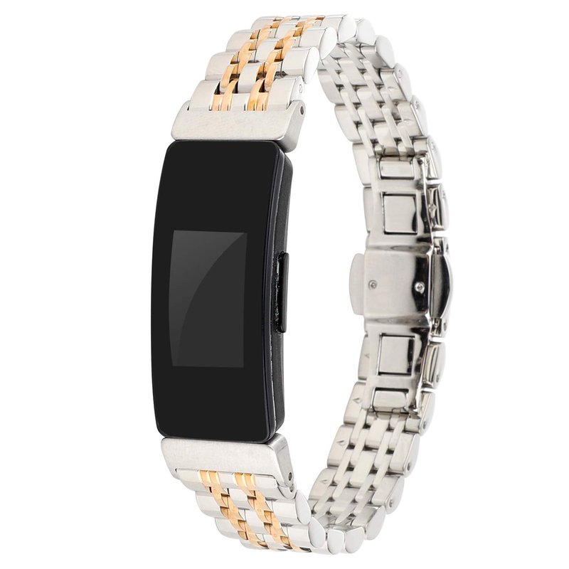 Metal Bands Compatible with Fitbit Inspire HR and Fitbit Inspire 2 for Women Men, Stainless Steel Jewelry Replacement Bracelet Bangle Wristbands