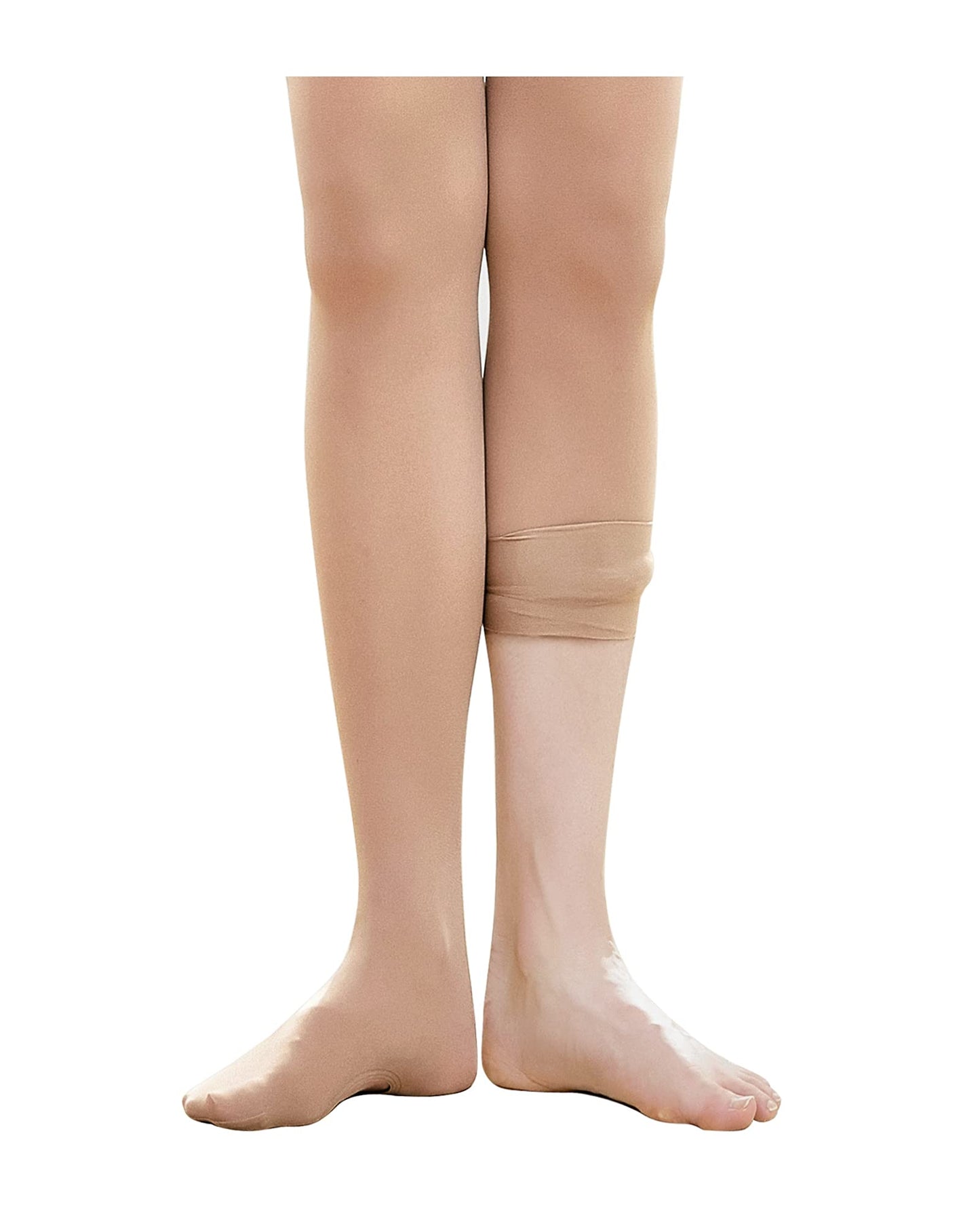 Stelle Girls Convertible Transition Ballet Tights Dance Kid,Tan,8-10years