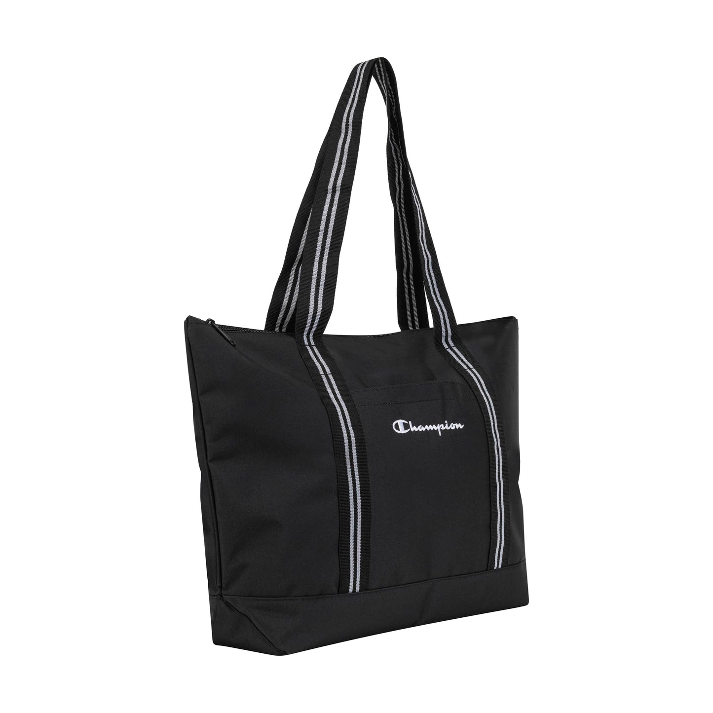 Champion Varsity Tote Bag with Zip Closure and Interior Mesh Pockets for Work, Travel, Daily Use