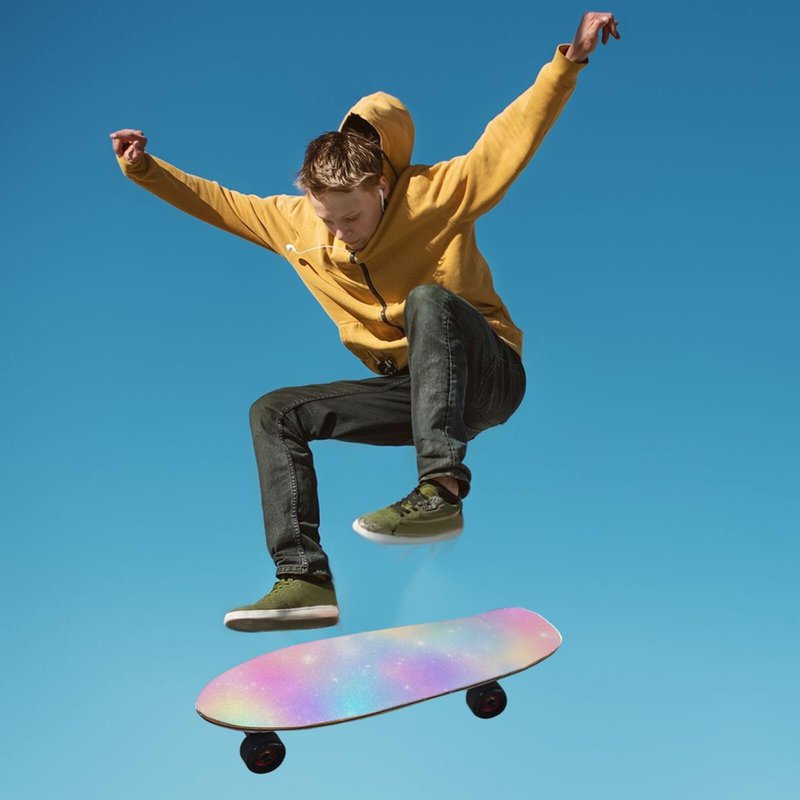 SUABO Background with Pink Glitter Hearts Skateboard Grip Tape Sheet Scooter Deck Sand Paper 9" x 33"