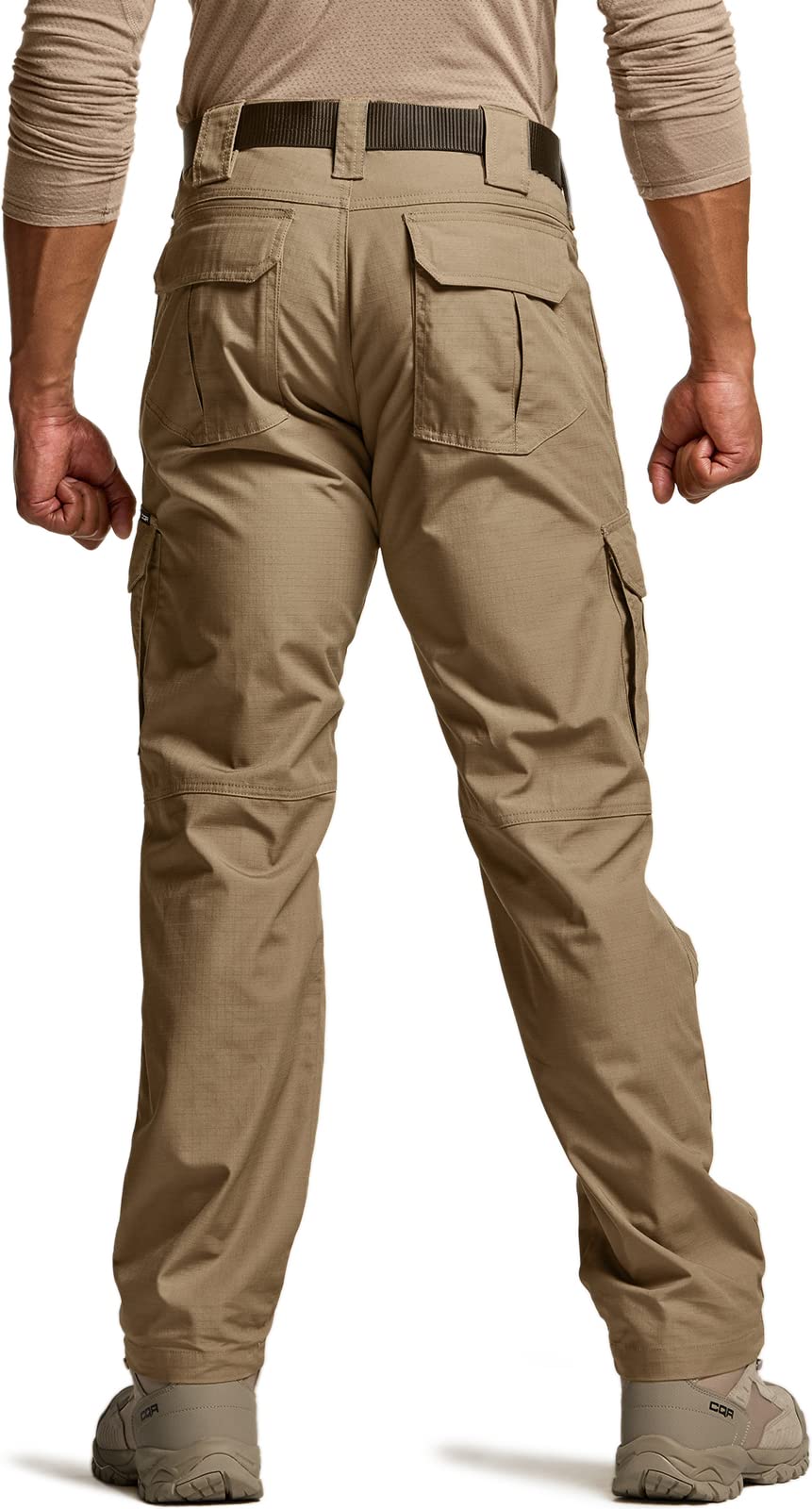 CQR Men's Tactical Pants, Water Resistant Ripstop Cargo Pants, Lightweight EDC Work Hiking Pants, Outdoor Apparel, Raider Mag Cougar, 40W x 30L