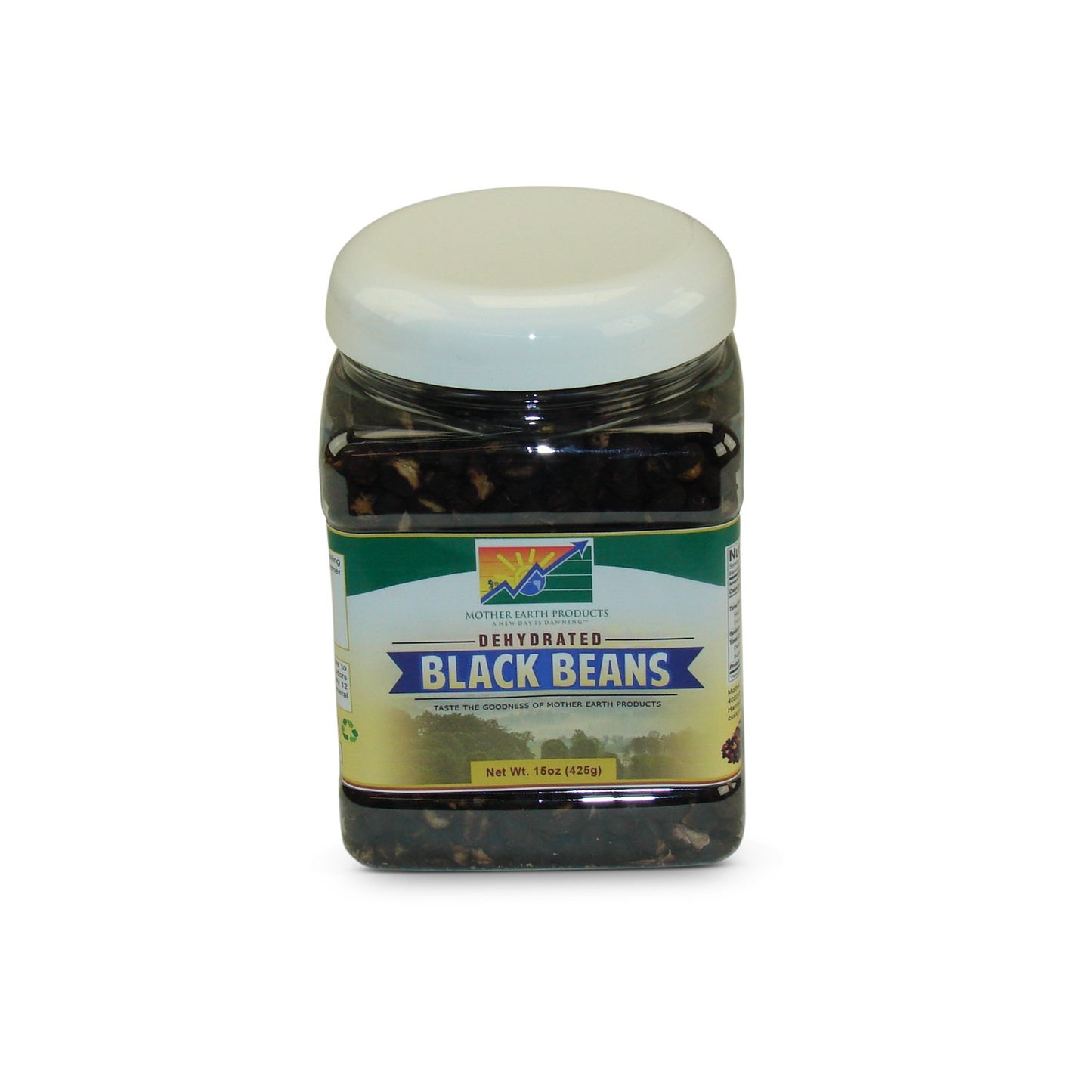 Mother Earth Products Dehydated Fast Cooking Black Beans, Quart Jar