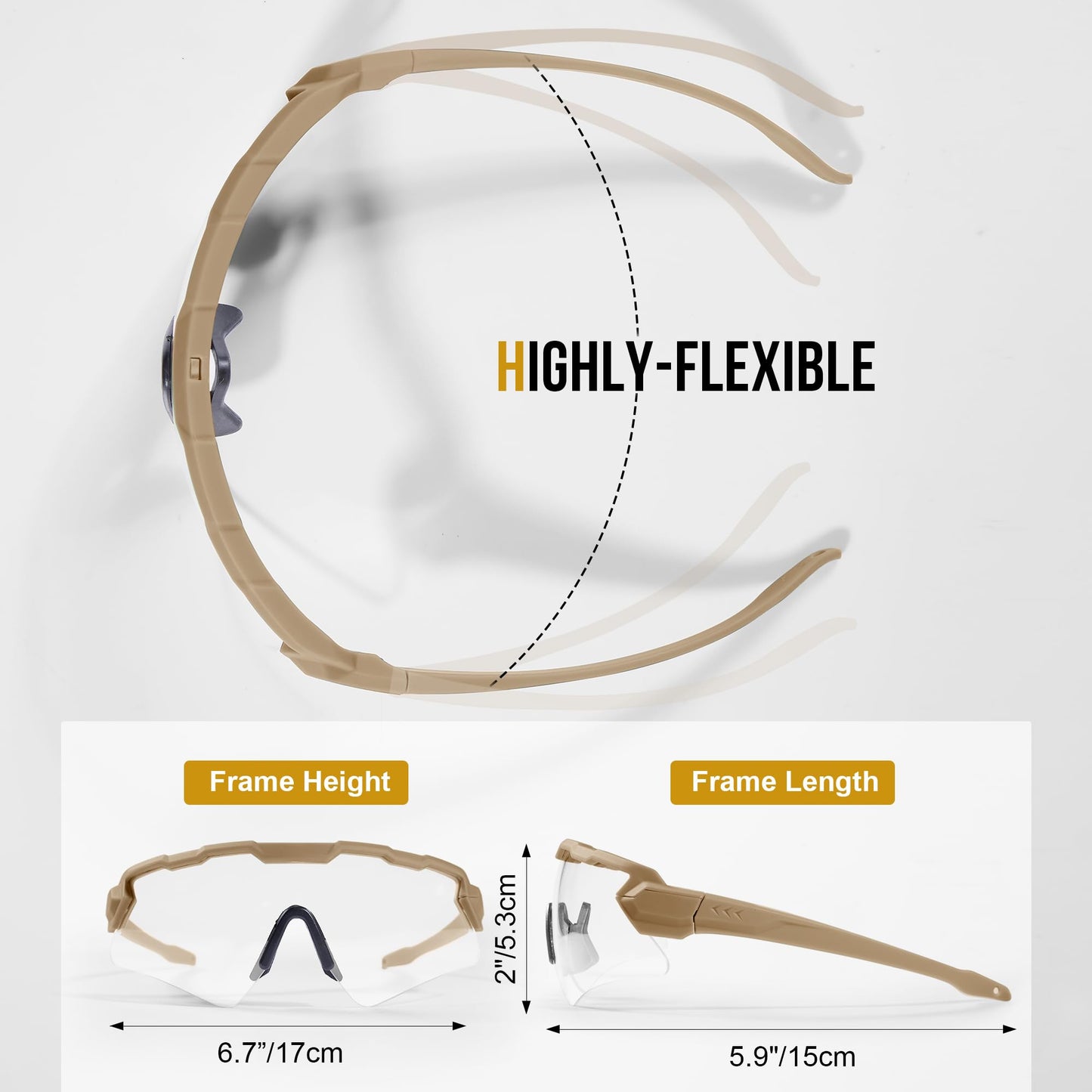 1TG Tactical Safety Shooting Glasses - Anti-Fog Tactical Goggles with 3 Lens & Hard Case, Impact-Resistant Protective Eyewear