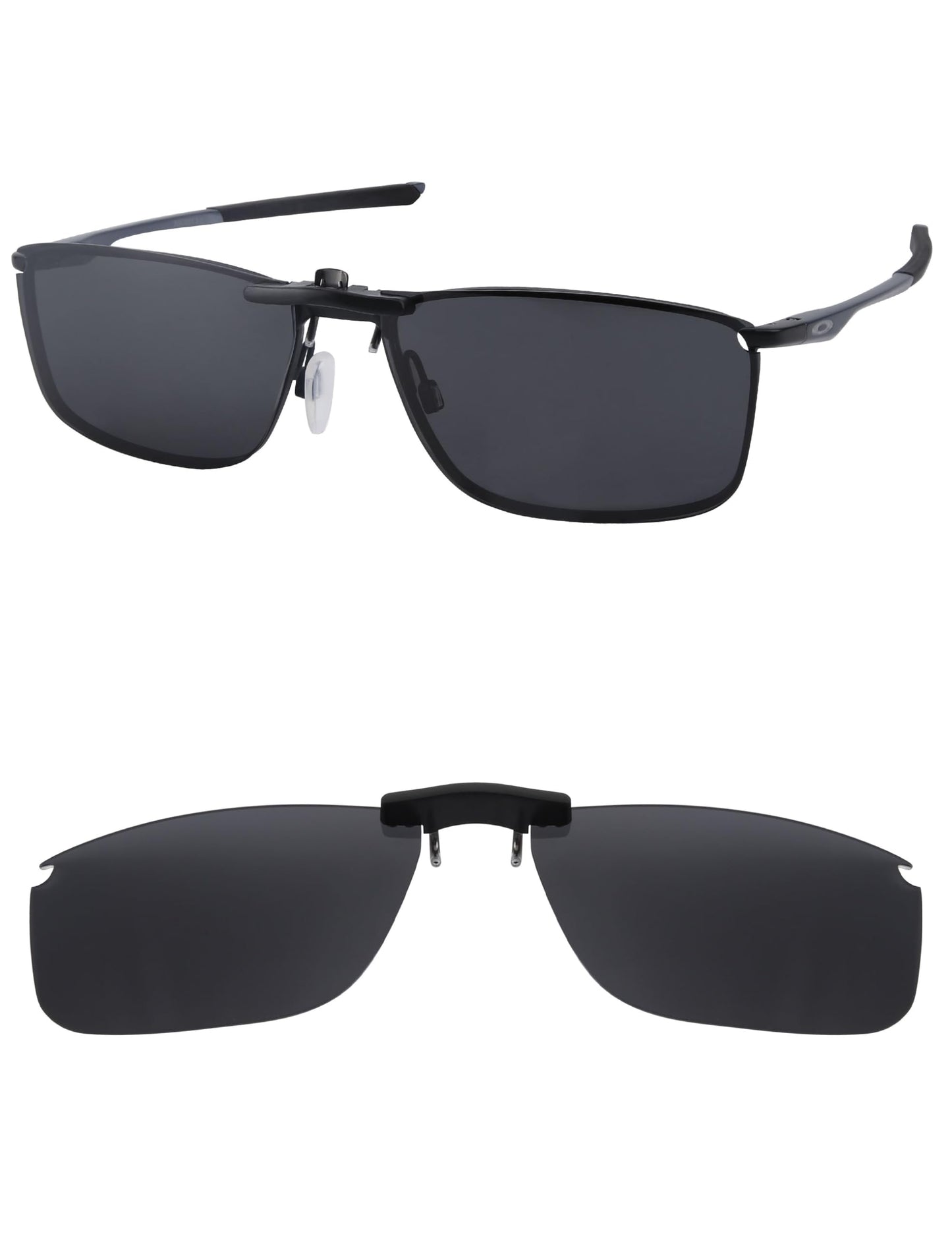 HILEEN Polarized Clip-on Sunglasses for Oakley Socket 5.0 OX3217 57mm for Men Women UV Protection-Black