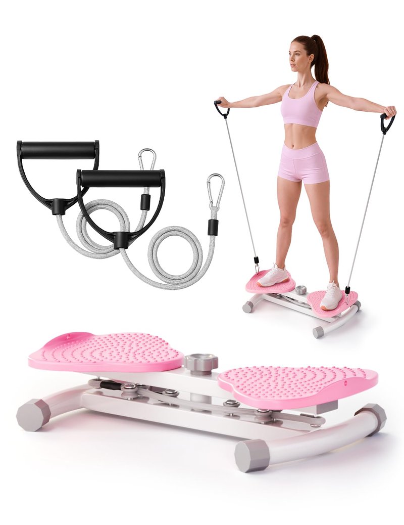 Karimonox Waist Twister Machine for Body Toning, Fat Burning, Supports 300 lbs, Noiseless, Anti-Slip, Compact Portable for Home, Gym, Apartment, Office