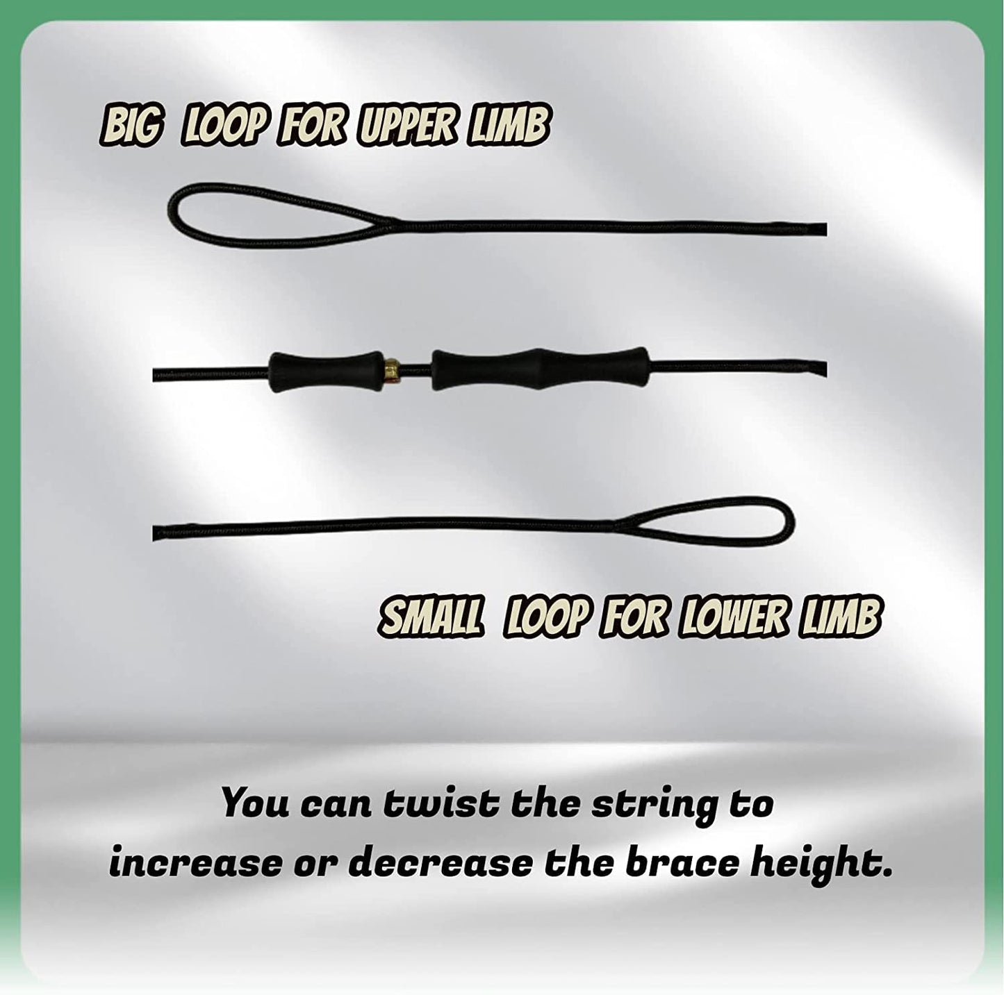 DeeRace Traditional Recurve Bow String and Bowstring Finger Savers Set, Dacron Bow String with Finger Guards (AMO 50” (Actual Length 46”), 12 Strands (Recommended for up to 40 lbs))
