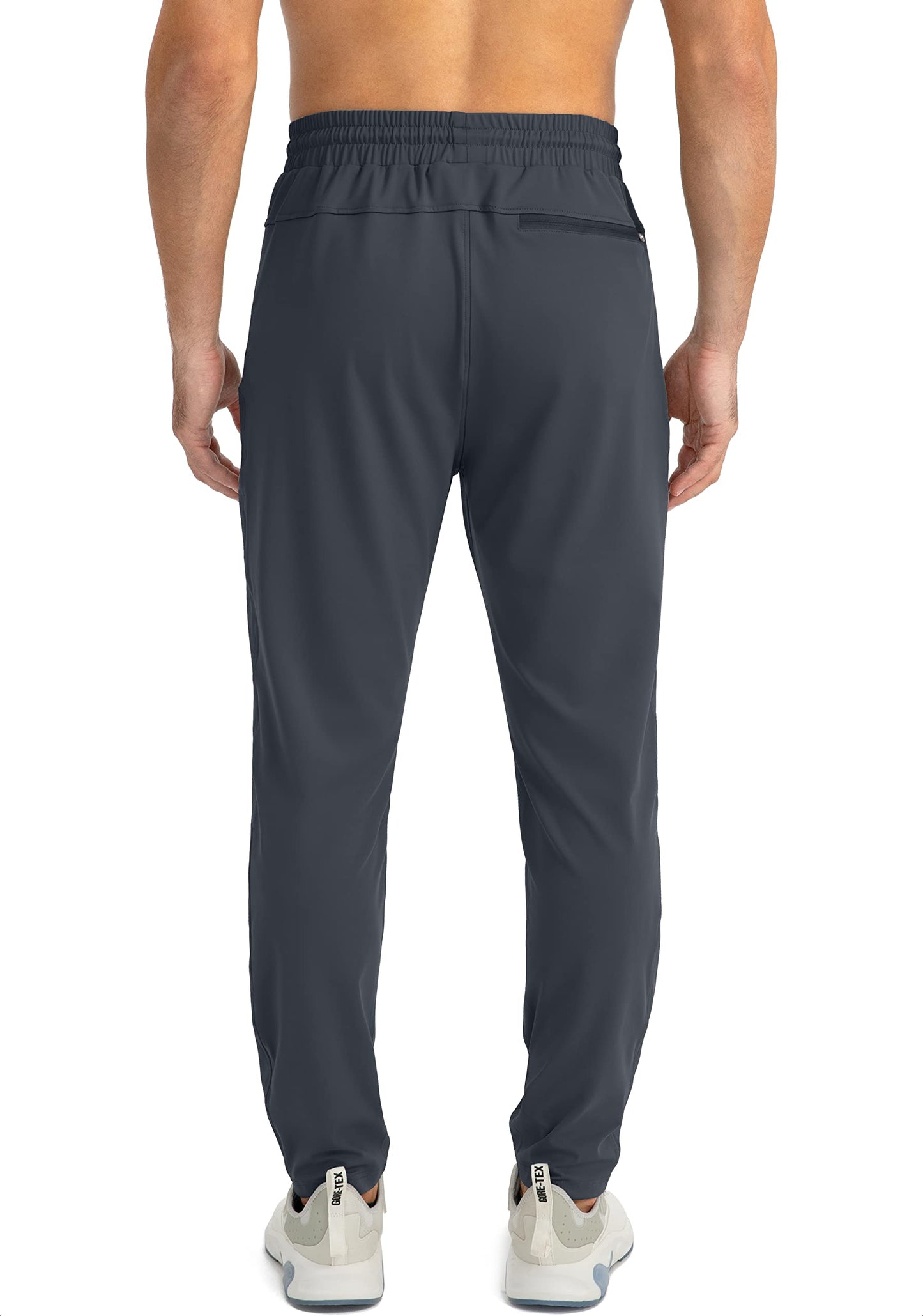 G Gradual Men's Sweatpants with Zipper Pockets Tapered Joggers for Men Athletic Pants for Workout, Jogging, Running (Grey, X-Large)