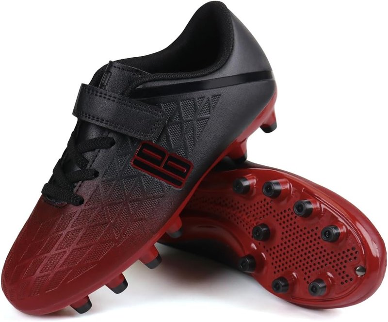 Kids Firm Ground Soccer Cleats - Boys & Girls Athletic Football Shoes | Durable & Comfortable Fit