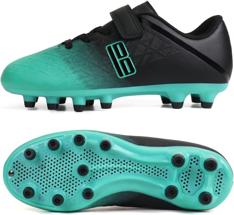 Kids Firm Ground Soccer Cleats - Boys & Girls Athletic Outdoor Football Shoes | Lightweight & Durable