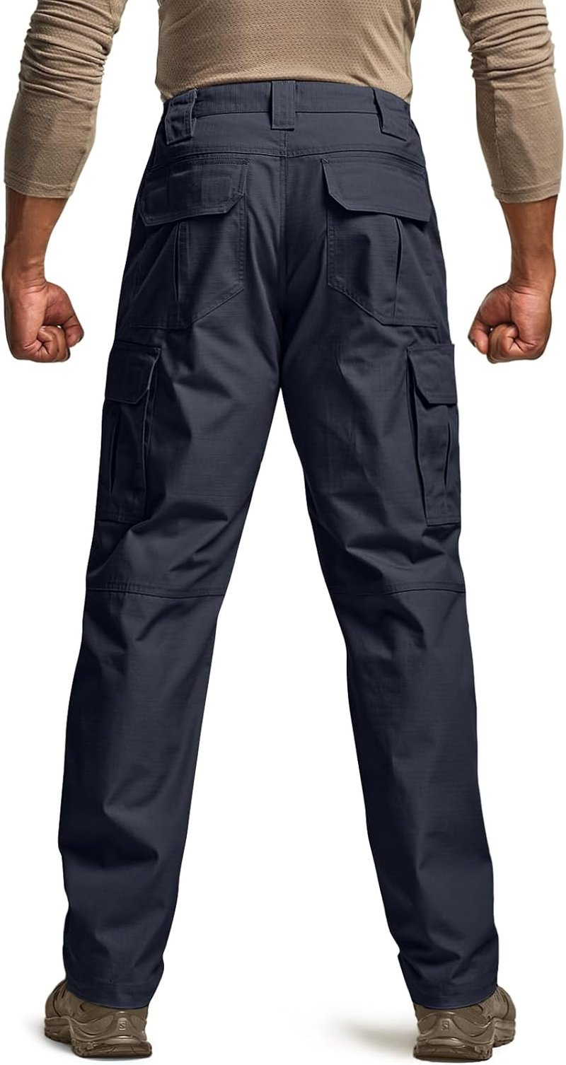 CQR Men's Tactical Pants - Water-Resistant Ripstop Cargo Design for Lightweight EDC Work & Hiking | Outdoor Apparel