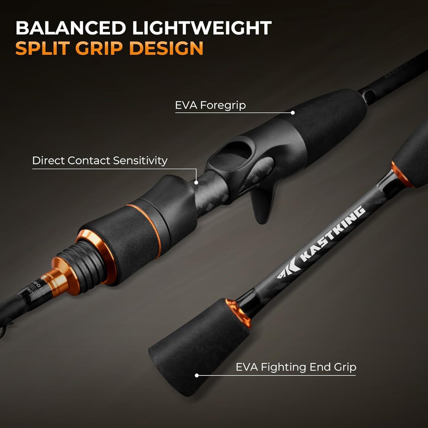 KastKing Zephyr Finesse Fishing Rods - Ultra-Light IM6 Graphite Twin-Tip Design | 2pc & 3pc Travel Options