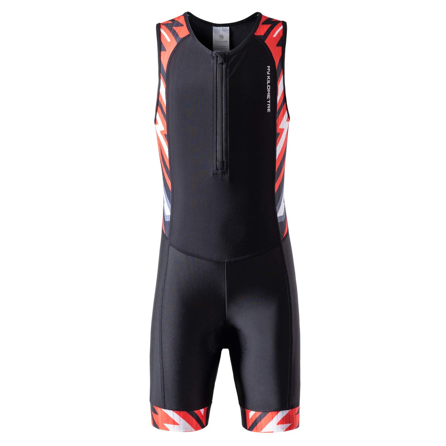 MY KILOMETRE Youth Core Triathlon Race Suit Boy Spring Competition Training Suits (Red, XX-Large)