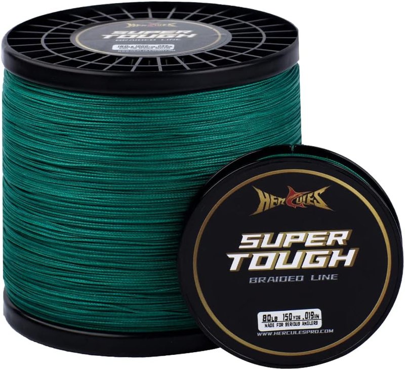 HERCULES Braided Fishing Line - Super Tough 4 & 8 Strands, 4lb to 160lb | 150/300/500/1000 Yards for Saltwater