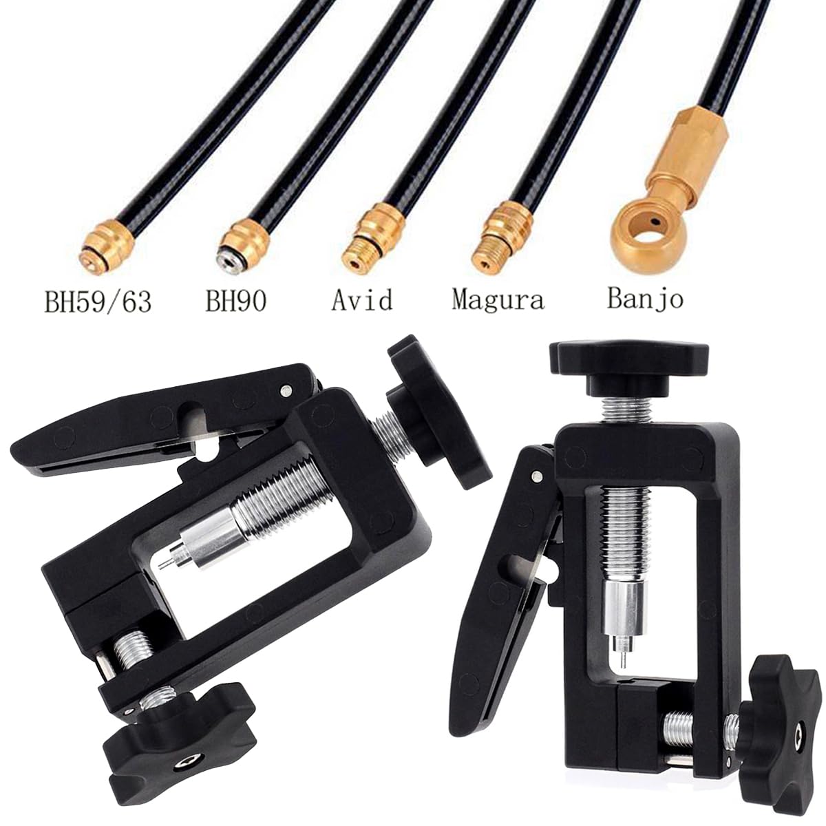 2 in 1 Lightweight Aluminum Alloy Hydraulic Hose Cutter & Needle Driver Insertion Tool for Bicycle Brake Repair, MTB Road Bike Oil Line Cutting and Fitting Installation