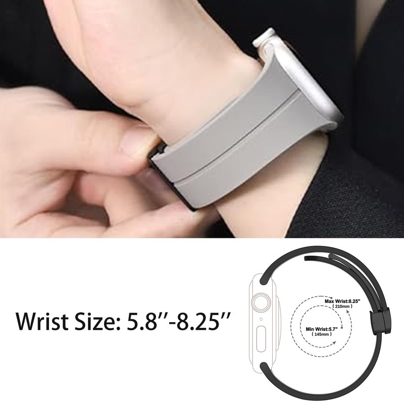 Lamshaw 16mm watchband Soft Silicone Sport Wristband Replacement Straps
