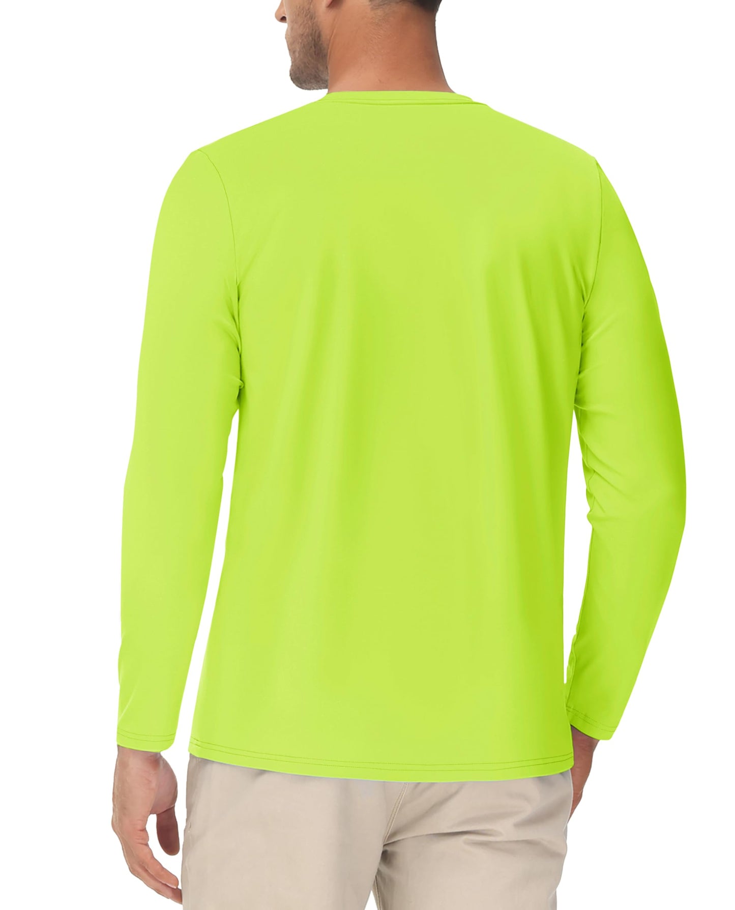 EKLENTSON Mens SPF Shirts Sun Protection Quick Dry Active Shirts Rash Guard for Swimming Outdoor Workout Light Grey XXL