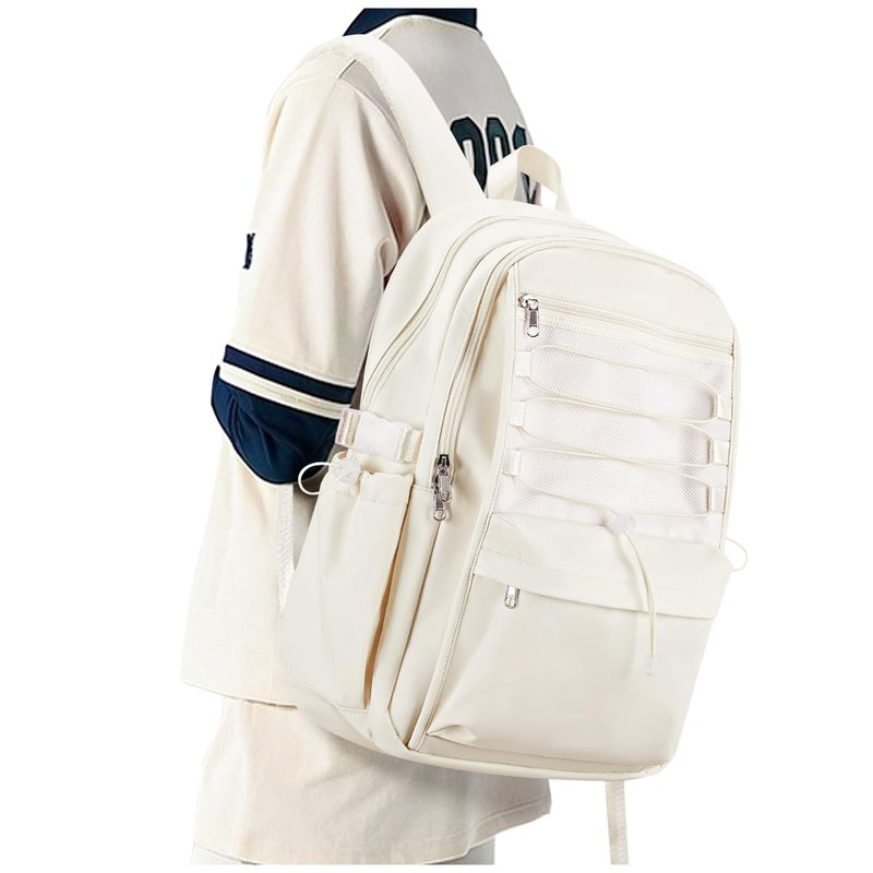 Pickleball Bag, Pickleball Backpack for Women and Men, Paddle Bag Fits 4 Paddles Accessories, Tennis Racket Bags Pickle Ball Backpack Gifts for Sport Lovers, Beige
