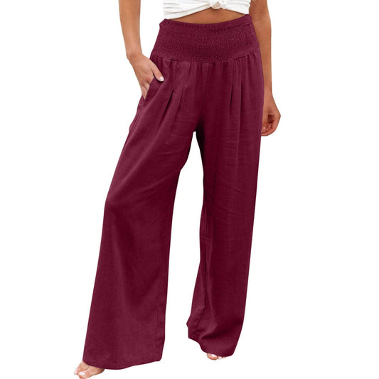 Deals of The Day Clearance with Coupon Lightning Deals of Today Sales Today Clearance Women's Wide Leg Suit Pants Loose Fit High Elastic Waisted Business Casual Long Trousers Pant