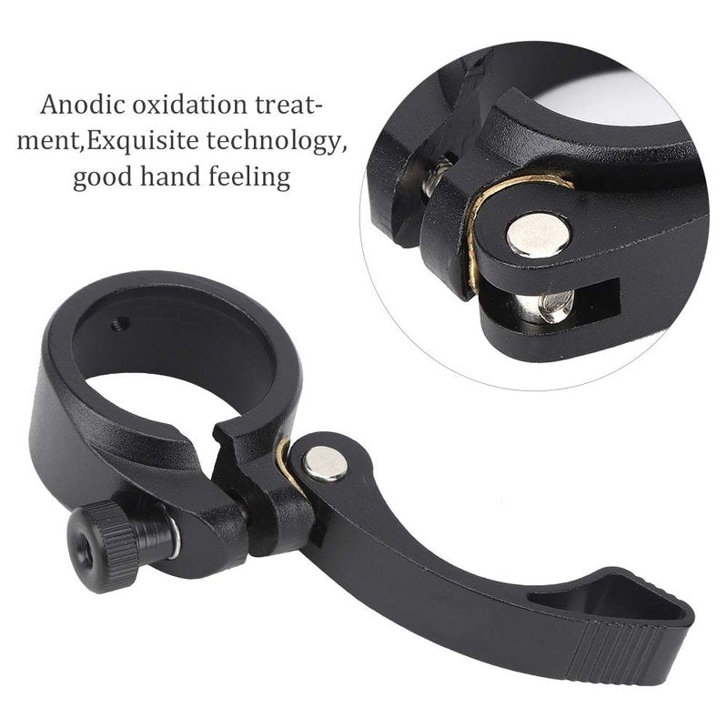 Natudeco 3PCS 40mm Bike Seatpost Clamp Aluminum Alloy Black Lightweight Steel Metal Cycling Seat Bike Universal Quick Release Seatpost for Bicycle Accessory