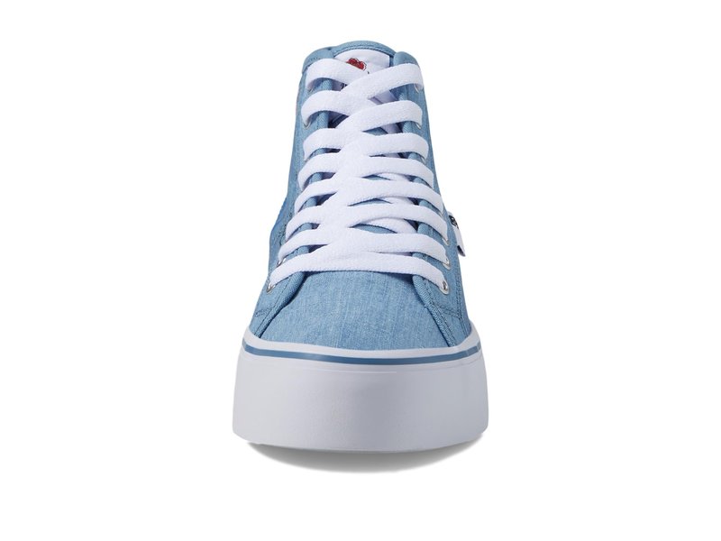 DC Women's Manual Hi Platform Skate Shoe Heather Dark Denim 5