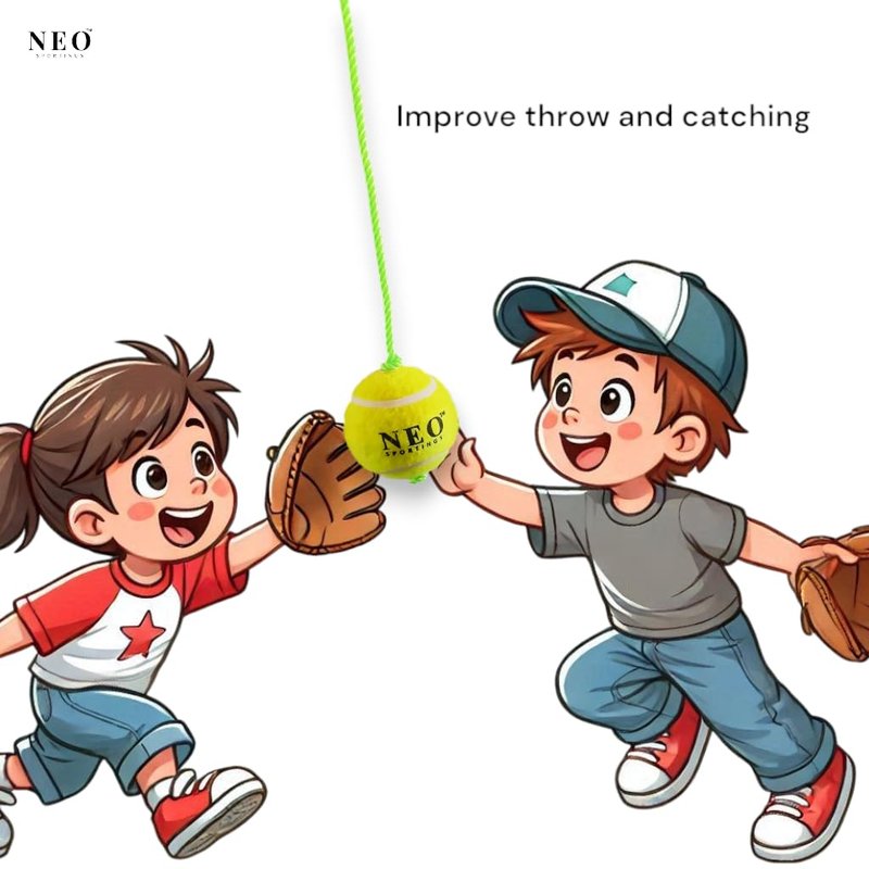 Neo Sportings_Training/Playing/Hanging_3 mtrs Nylon Rope, for Practice and Drill, Cricket/Baseball/Slightly Light Weight Ball 80-90 Grams =Pack of 1