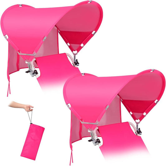 Universal Wind-Resistant Chair Umbrella Canopy - Extra Large UPF 50+ Sun Shade Attachment | Fits Most Beach & Camping Chairs, 2 Pack