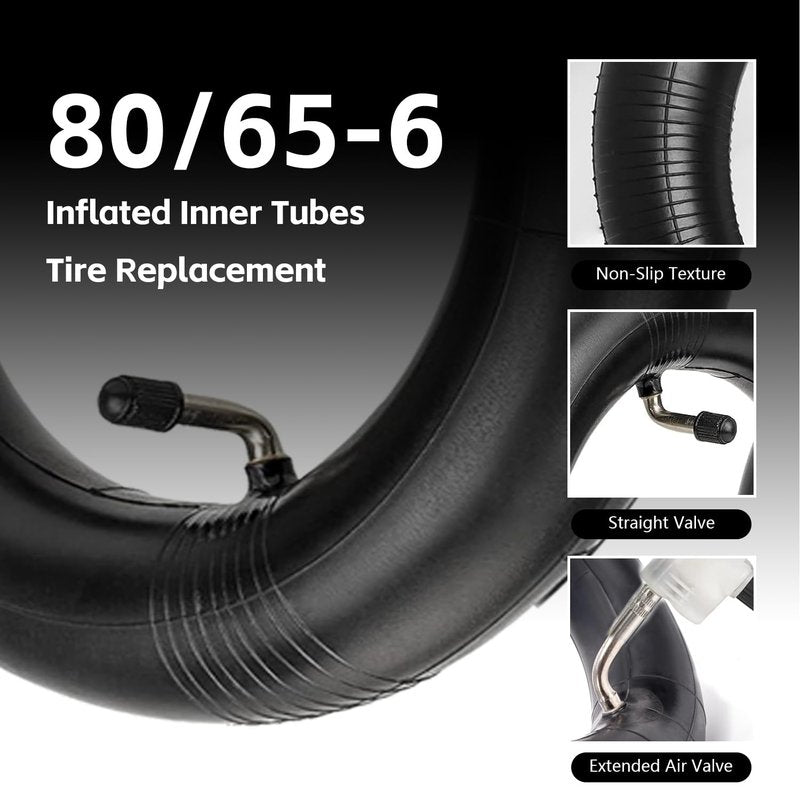 80/65-6 Scooter Tire Replacement, 255x80 10x3 Tire and Tube Set, 10 inch Tire, for Nanrobot D4/D5/D6+/Apollo Pro/Kugoo Kirim M4 Pro/Varla Eagle One/Kaabo Wolf Warrior/Mantis 10 Electric Scooter