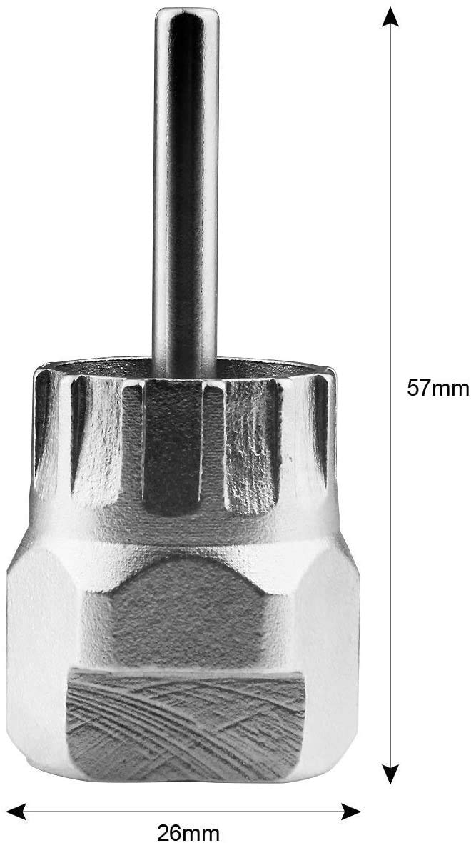 Oumers Bike Cassette Removal Tool, Cassette Freewheel Removal Tool with Chain Whip and Auxiliary Wrench Bicycle Cassette Lock Ring Extractor, Freewheel Remover Wrench Sprocket Remover