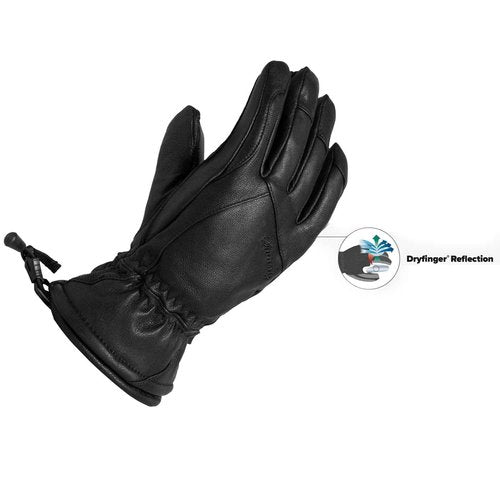 Swany Womens La Posh Leather Gloves, Black, Medium