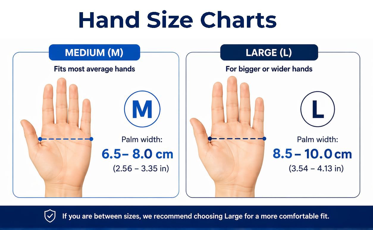 valueify 4-Pack Hand Therapy Liner, Wrist & Forearm Support Under Splints, Braces and Compression Gloves. (Long Large)