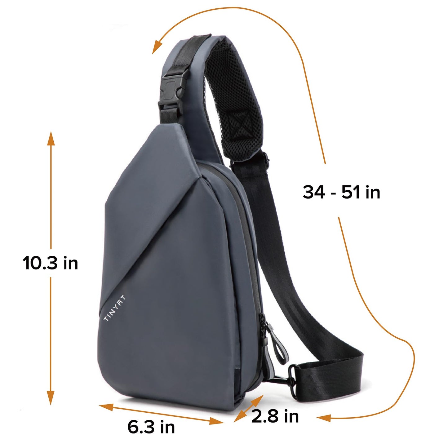 Sling Bag for Men women Anti Theft One Strap Motorcycle Backpack Sling Tactical Chest Bag Daypack Crossbody Backpacks for Casual Travel Hiking Diving Outdoor Sports Grey