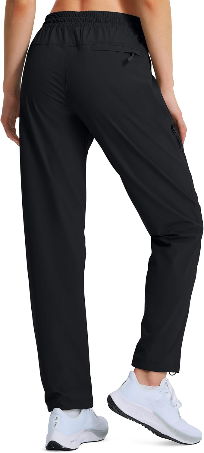 Hugut Women's Hiking Pants - Quick Dry Lightweight Cargo with UPF 50 | Water Resistant, Zipper Pockets for Travel & Camping