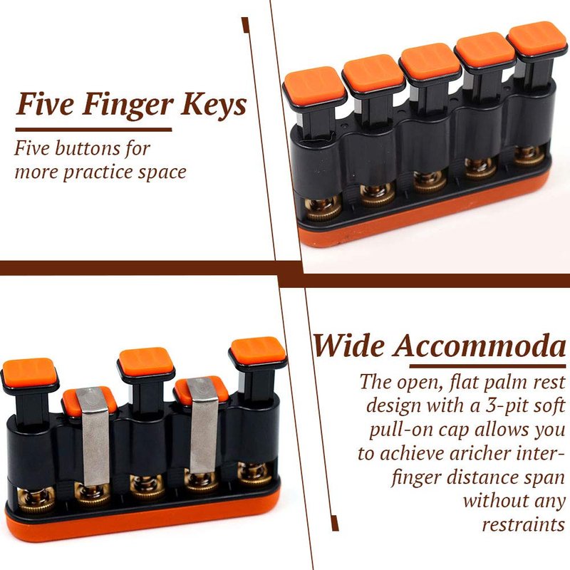 DILIMI Finger Strengthener, Guitar Beginner Exercier,Finger Trainer, Hand Grip Strength Trainer for Athletes,Musicians