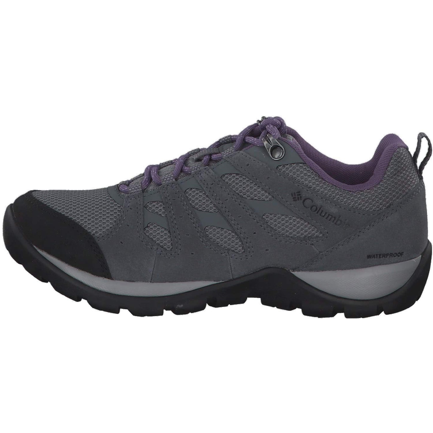 Columbia Womens Redmond V2 Waterproof Hiking Shoe, Ti Grey Steel/Plum Purple, 8.5 US