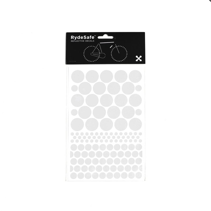 RydeSafe Reflective Stickers Multi Dots Kit - Large - White